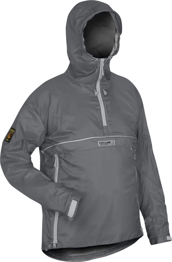 Mens Lightweight Waterproof Smock Paramo Velez Adventure Light In Rock Grey Angled