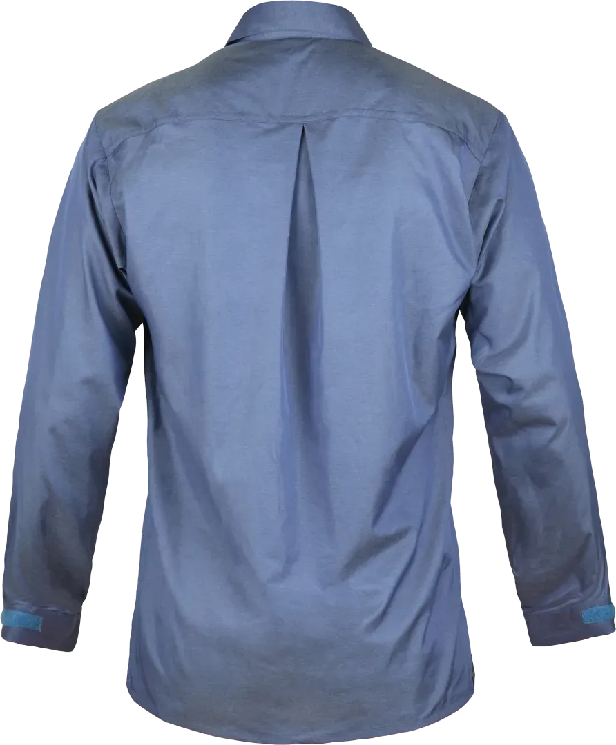 Mens Summer Hiking Shirt Katmai In Indigo Back