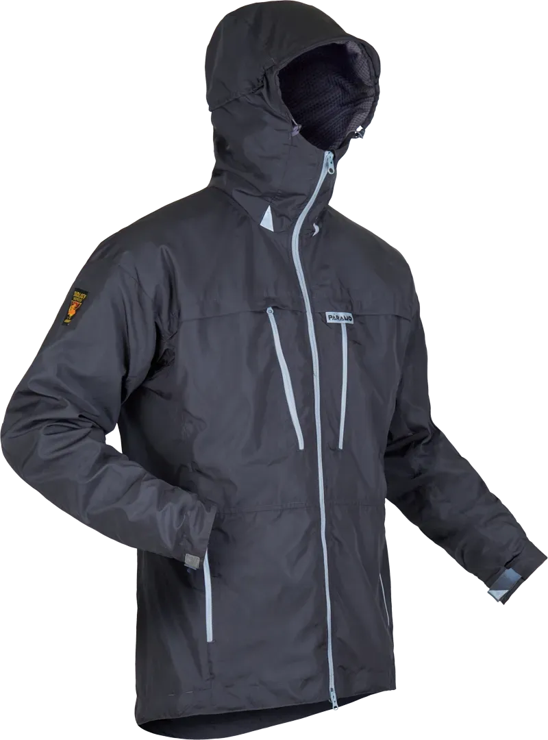 Mens Hiking Windproof Jacket Bentu In Dark Grey Angled