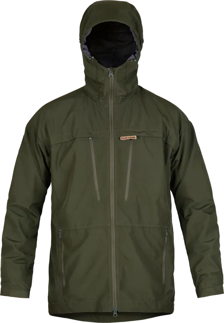 Mens Hiking Windproof Jacket Bentu In Moss Green Front