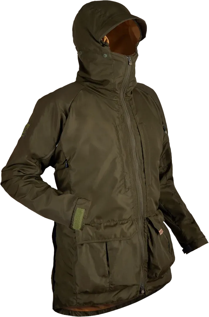 Mens Waterproof Bird Watching Jacket Pajaro In Moss Angled