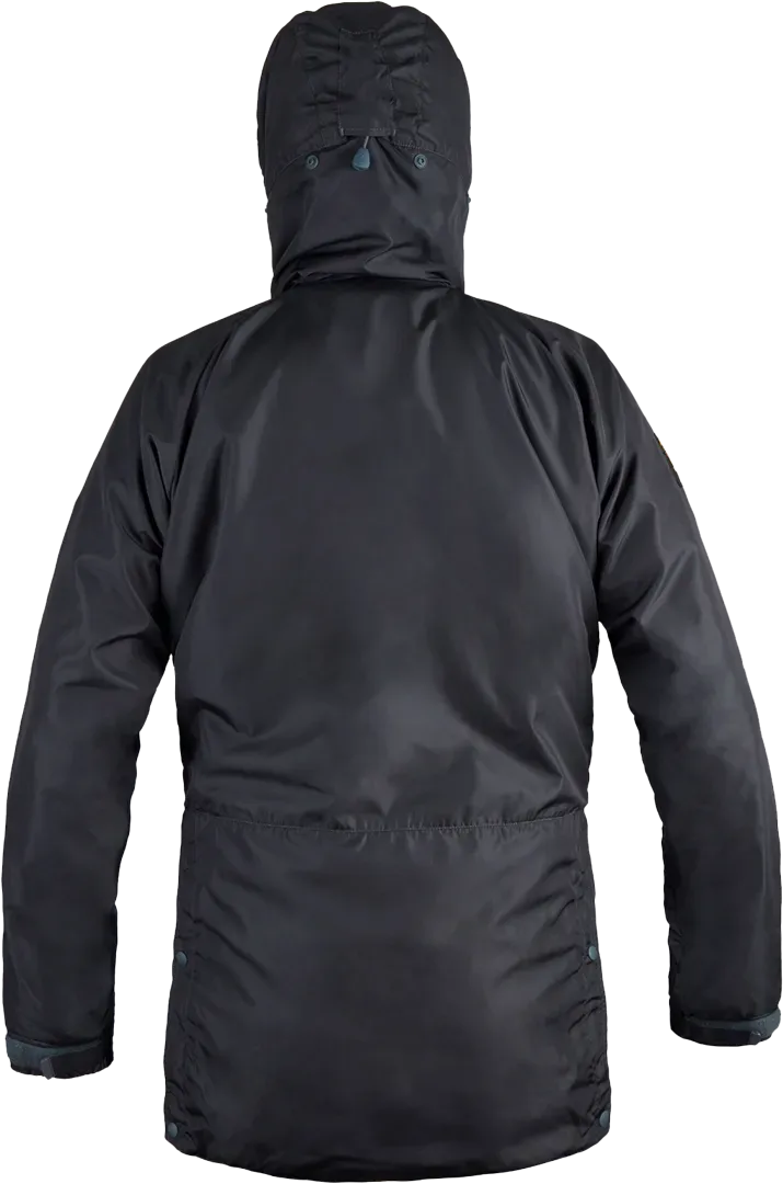 Mens Waterproof Nature Watching Jacket Pajaro In Dark Grey Back