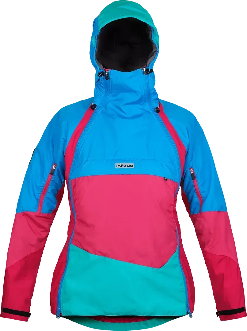 Womens Winter Mountaineering Jacket Páramo Velez Evolution Smock Carmine Front