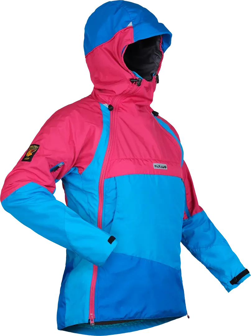 Womens Winter Mountaineering Jacket Páramo Velez Evolution Smock Neon Blue Side