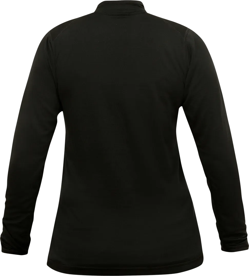 Womens Cambia Ls Zip Black Womens Baselayer Back
