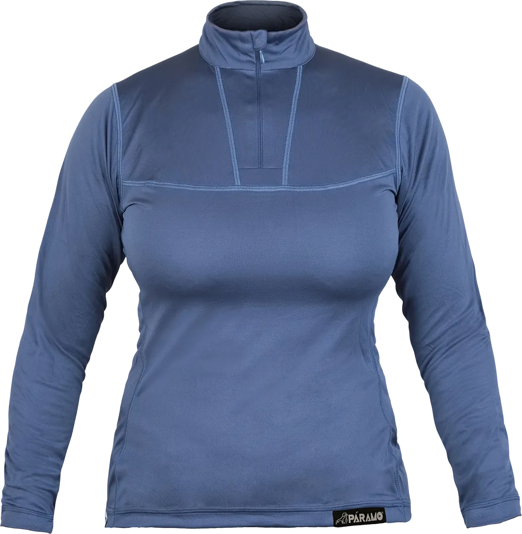 Womens Cambia Ls Zip Indigo Front 1080px