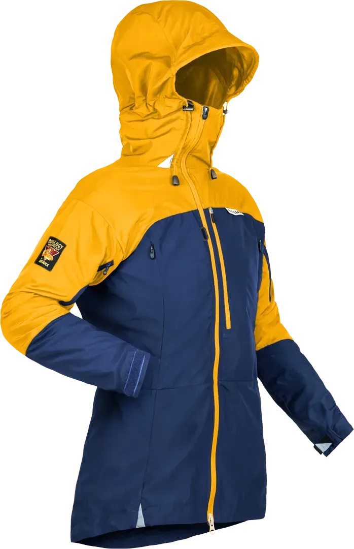 Womens Ventura Windproof Jacket Midnight Gold Womens Windproof Jacket Angled