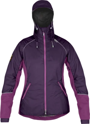 Womens Andina Jacket Elderberry Foxglove Waterproof Hiking Jacket Front